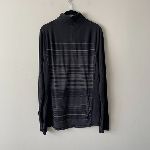 Lululemon Soft Jersey 1/2 Zip Long Sleeve Activewear T-Shirt Black Medium - Picture 3 of 7